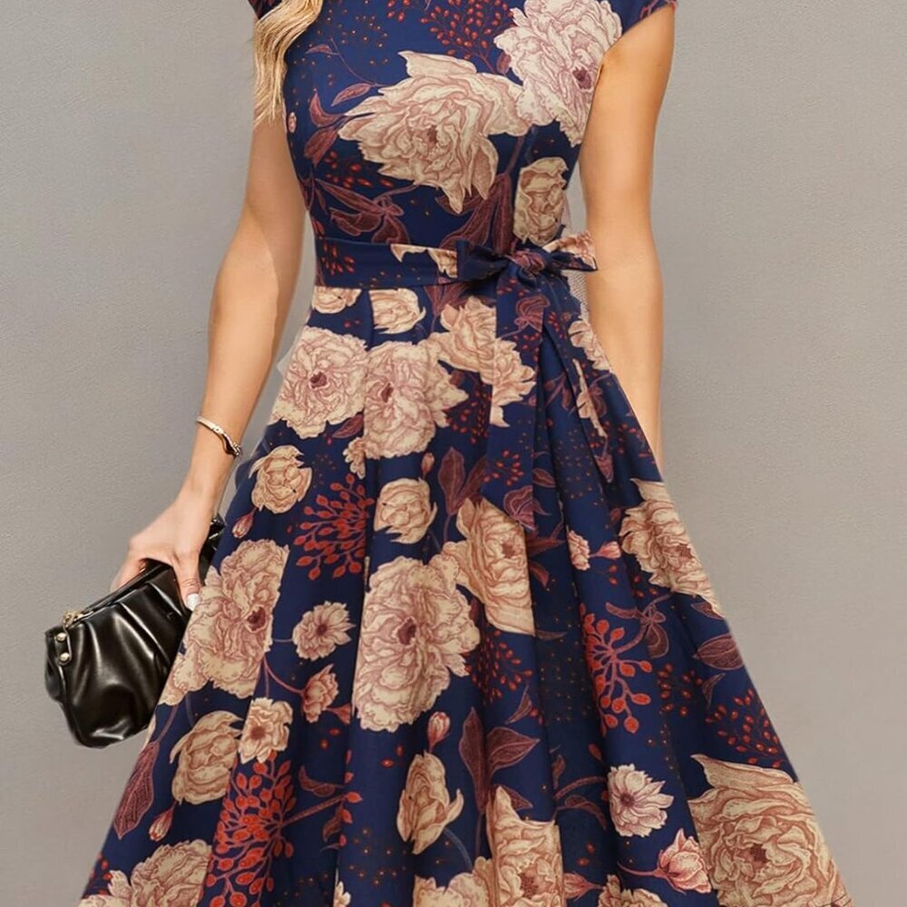 Women's Cocktail Dresses, Formal Wedding Guest Church Modest Party Prom Dress 20 - Picture 5 of 5